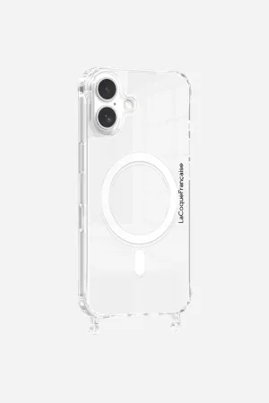 iPhone 16 Anti-shock clear case with transparent silicone rings MAGSAFE