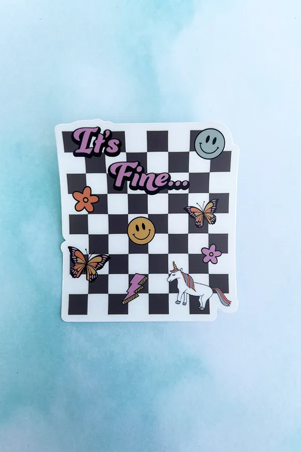 It's Fine Checker Sticker