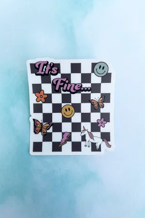 It's Fine Checker Sticker