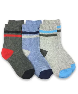 Jefferies Socks Boys Heather Stripe Crew