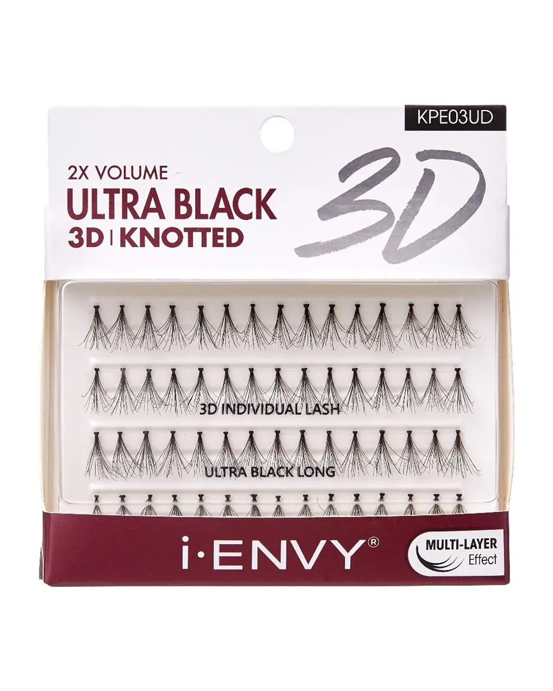 Kiss 2x Volume Ultra Black 3D Knotted (KPE03UD)
