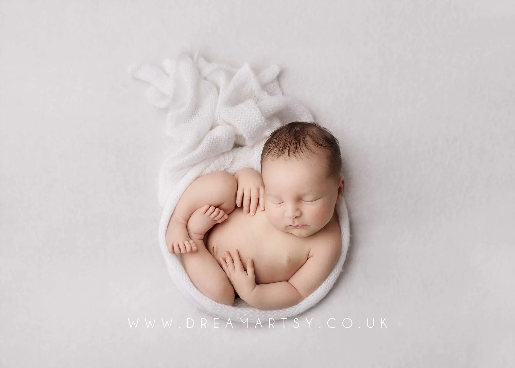 Knitted Baby newborn  wrap, White, grey, long, made to order