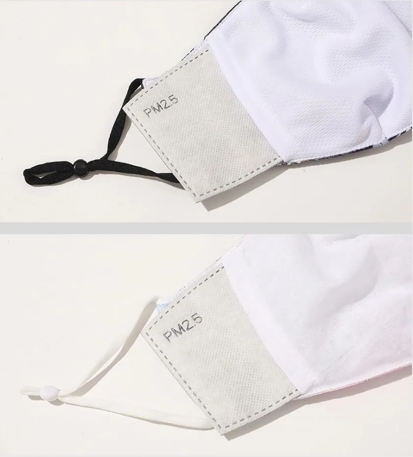 Kutehealth Washable Mouth Cover with 3Pcs 5 Layers Filters- WHITE