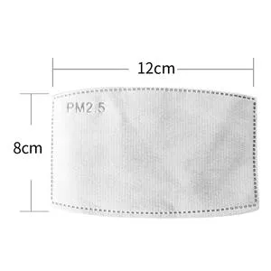 Kutehealth Washable Mouth Cover with 3Pcs 5 Layers Filters- WHITE