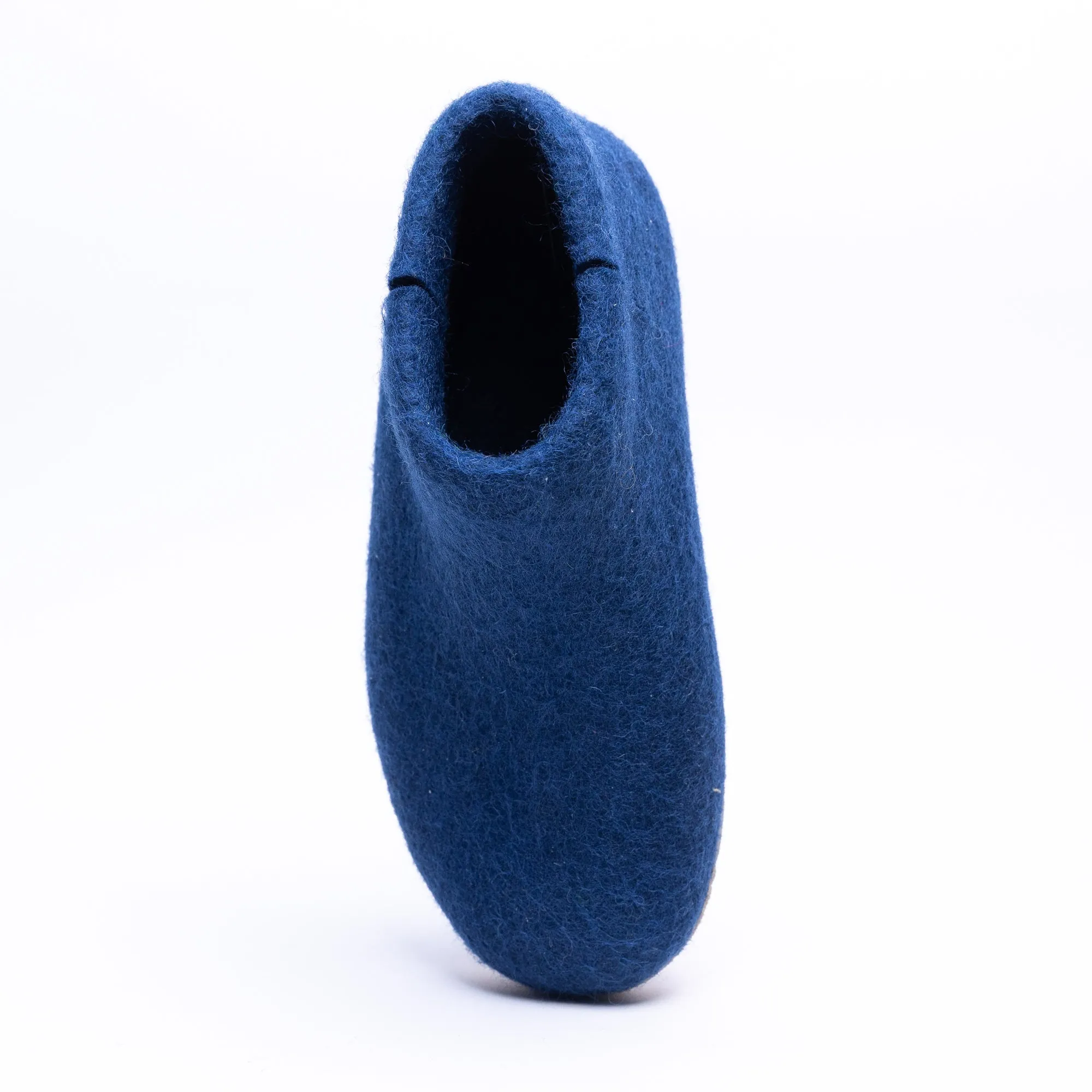 KUUMA – Rhino Blue Wool Felt Boots for Men Cozy, Non-Slip Indoor Comfort