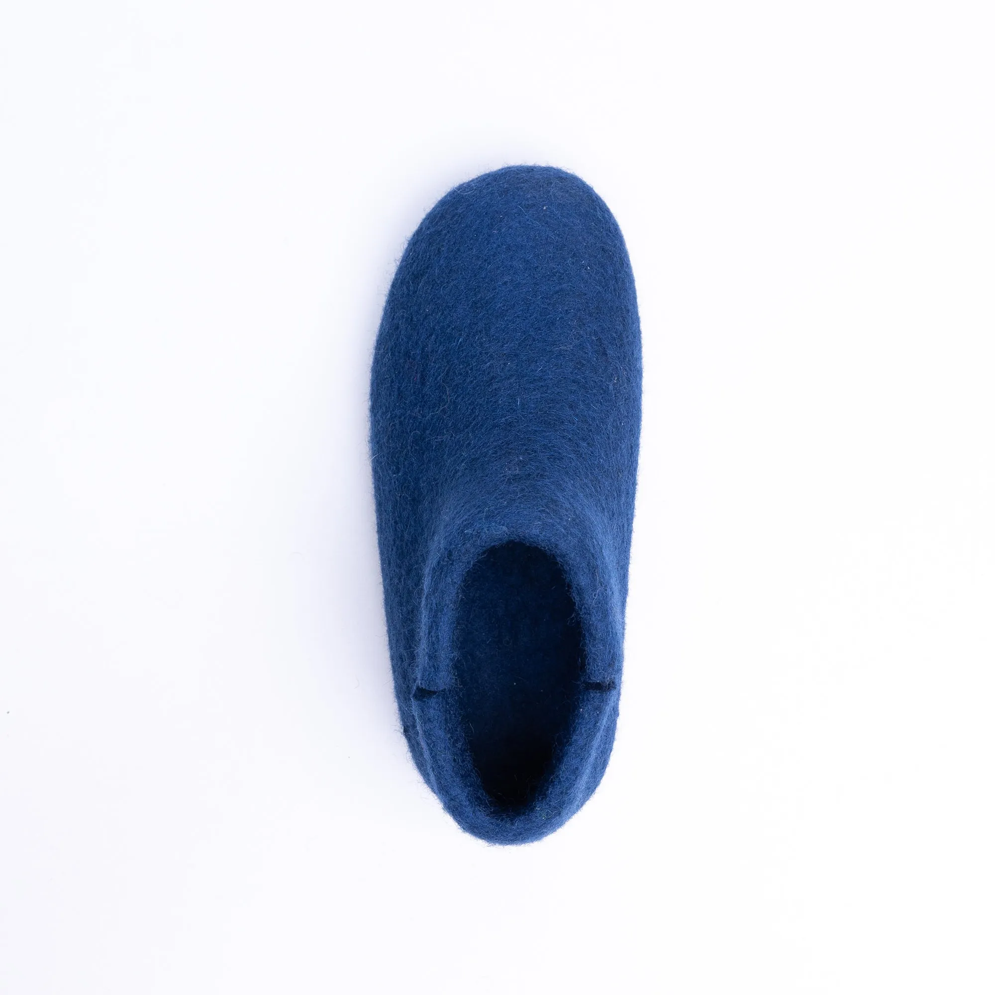 KUUMA – Rhino Blue Wool Felt Boots for Men Cozy, Non-Slip Indoor Comfort