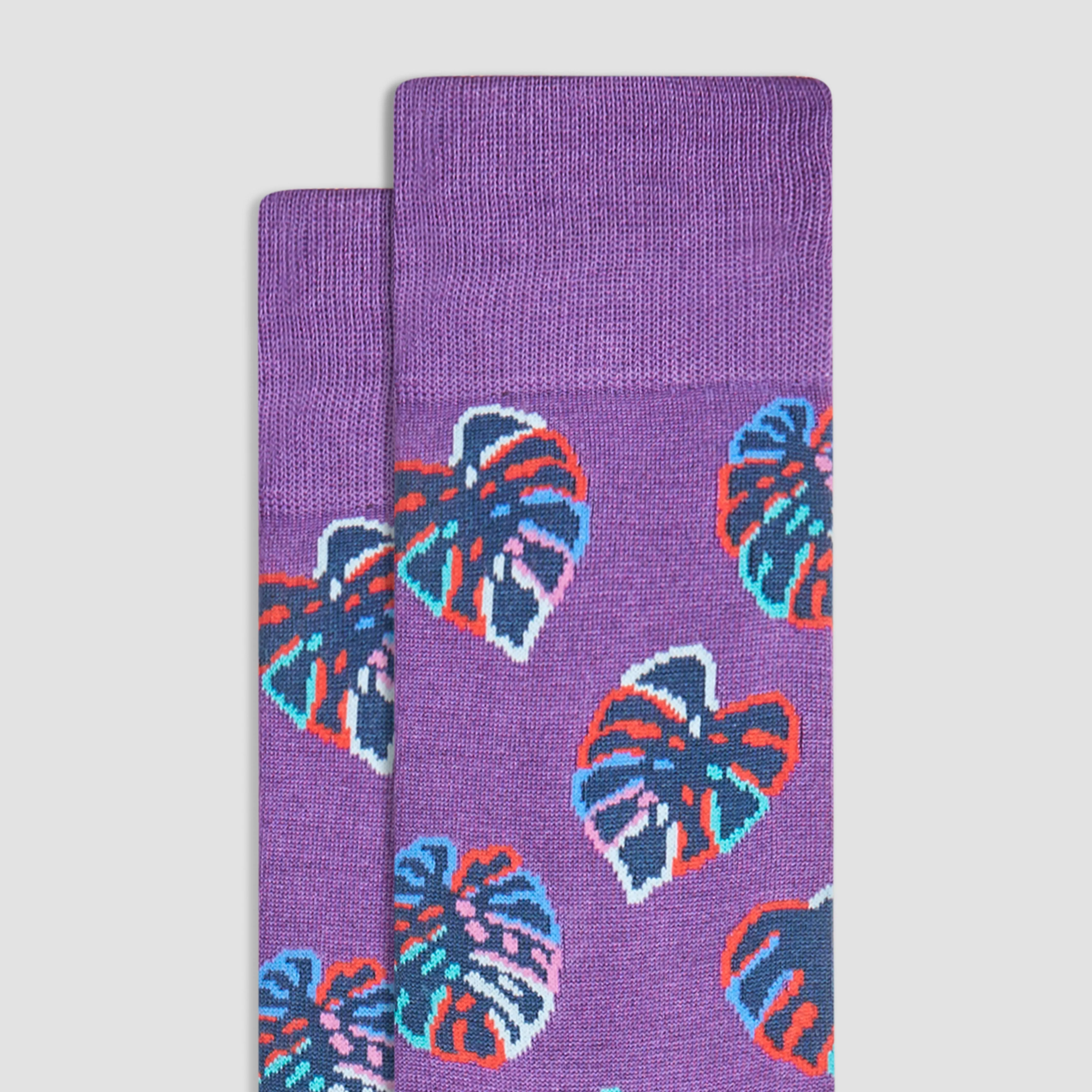 Leaves Mid-Calf Socks