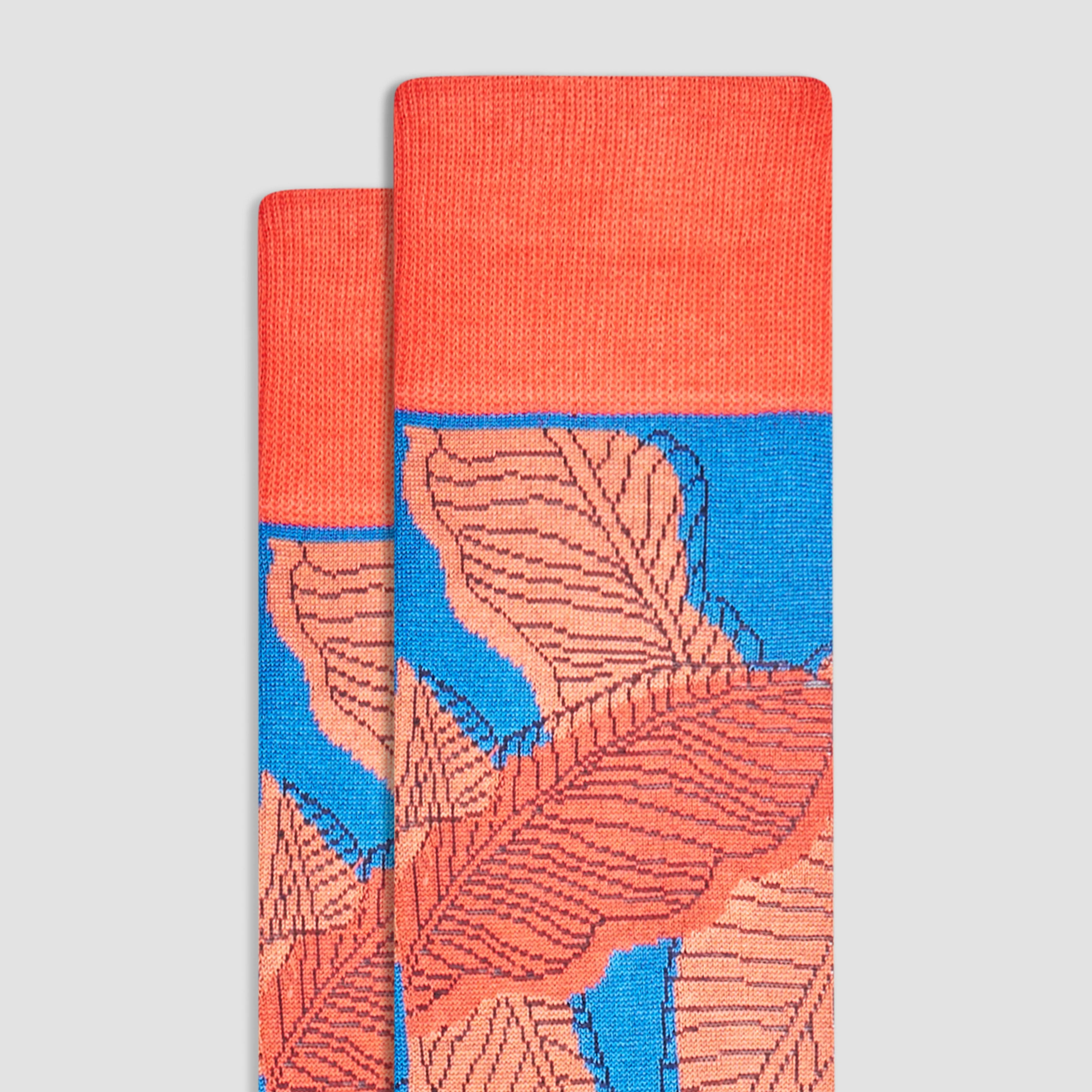 Leaves Mid-Calf Socks