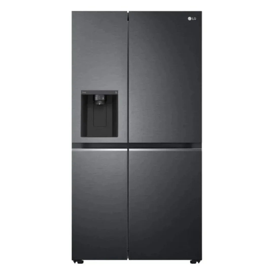 LG 611Lt Matt Black Steel Side by Side Refrigerator  GC-L257SQSL