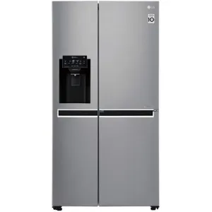 LG 668L Side by Side - Door in Door Fridge with Plumbed Water & Ice Dispenser - Platinum Silver  GC-J247SLUV.APZQESA