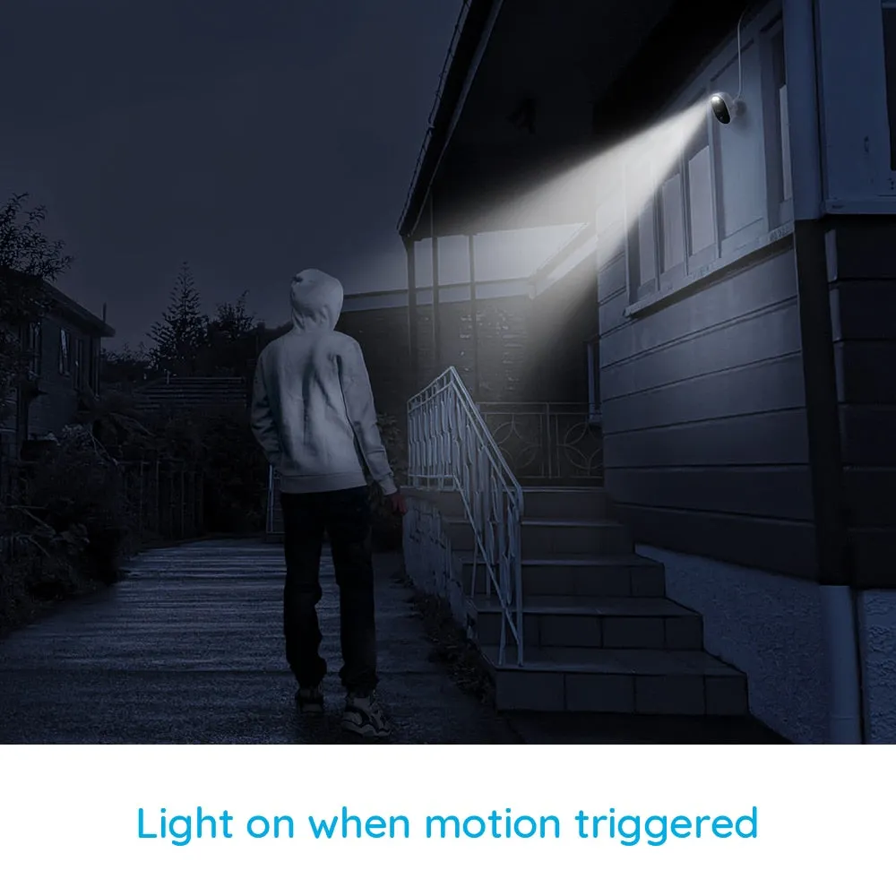 Lumus 1080p spotlight wifi camera Full HD outdoor color night vision PIR motion detection 2-way audio IP65 Weatherproof