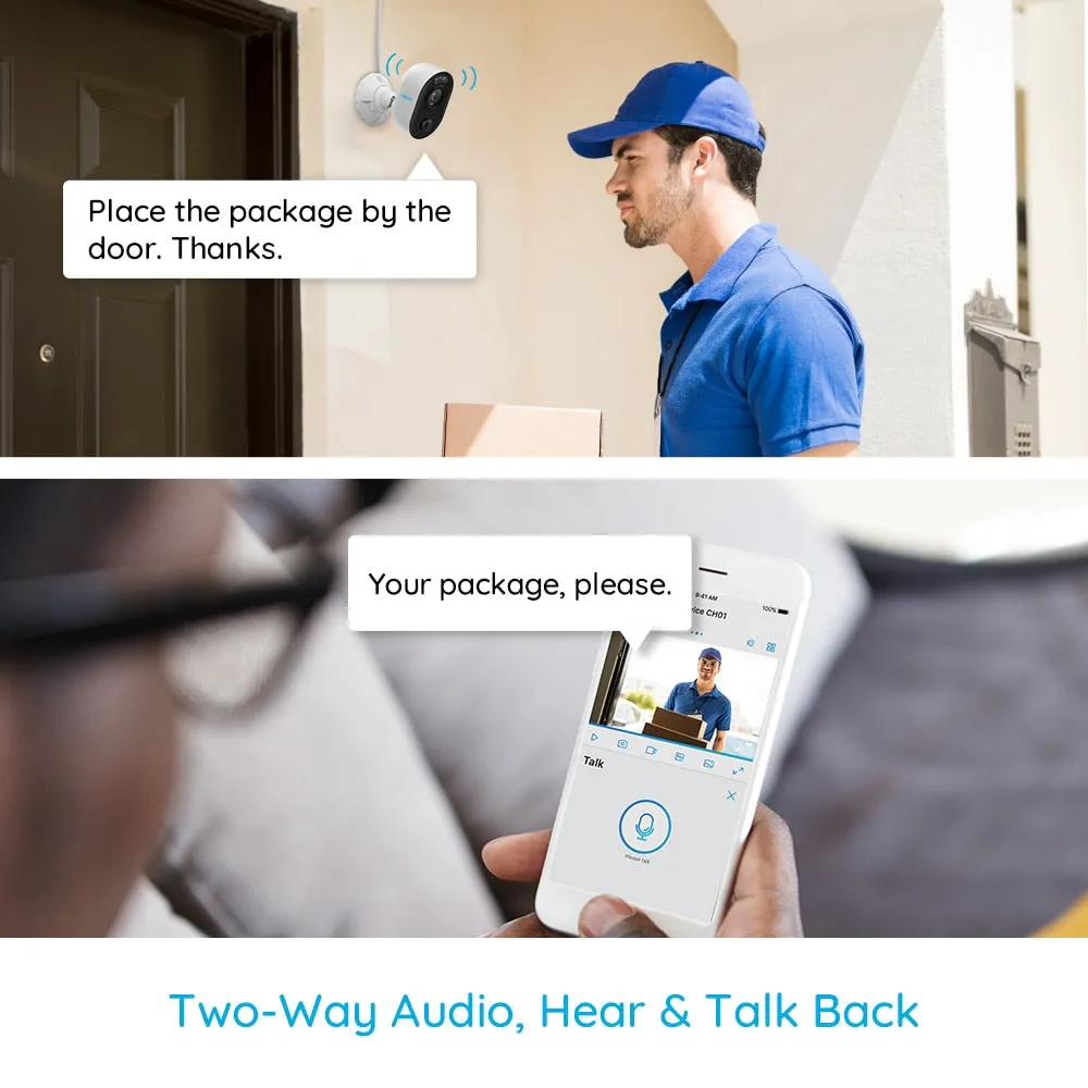 Lumus 1080p spotlight wifi camera Full HD outdoor color night vision PIR motion detection 2-way audio IP65 Weatherproof