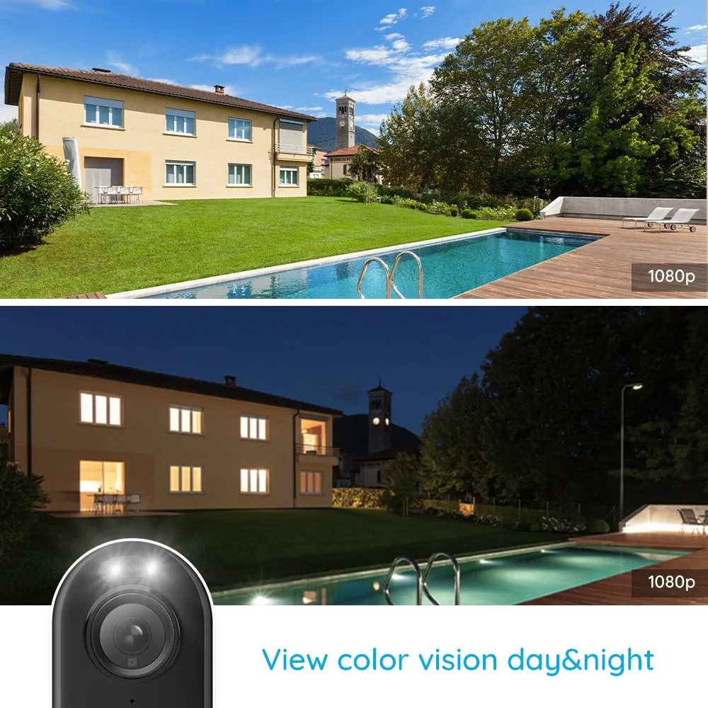 Lumus 1080p spotlight wifi camera Full HD outdoor color night vision PIR motion detection 2-way audio IP65 Weatherproof