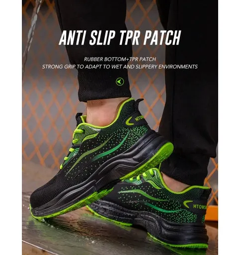 Men Women Protection Safety Shoes Sneakers Anti Shock Steel Toe Puncture-proof Outsole Security Protective Shoes Lightweight Breathable