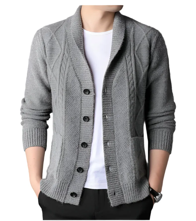 Men's Classic Cable Knit Cardigan | Premium Winter Collection