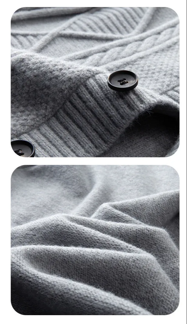 Men's Classic Cable Knit Cardigan | Premium Winter Collection