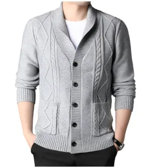 Men's Classic Cable Knit Cardigan | Premium Winter Collection