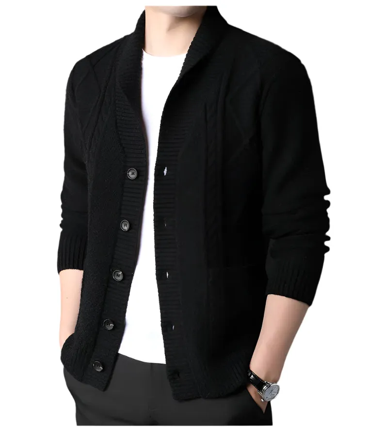 Men's Classic Cable Knit Cardigan | Premium Winter Collection