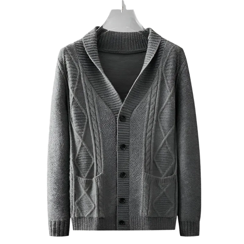 Men's Classic Cable Knit Cardigan | Premium Winter Collection