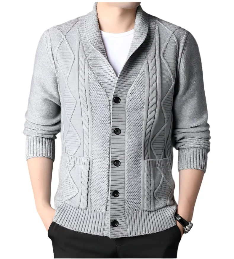 Men's Classic Cable Knit Cardigan | Premium Winter Collection