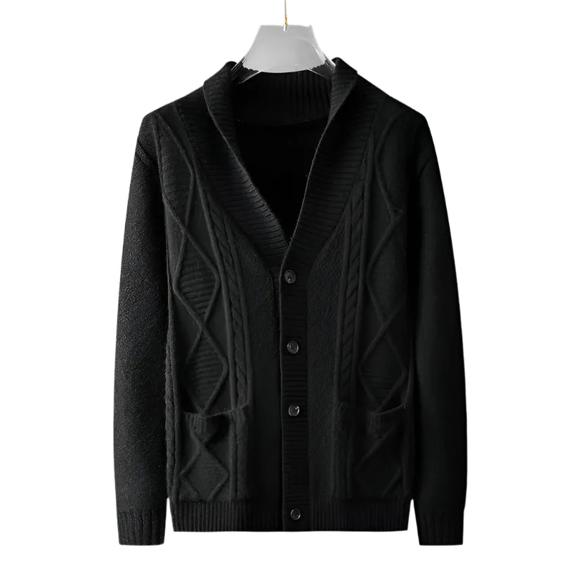 Men's Classic Cable Knit Cardigan | Premium Winter Collection