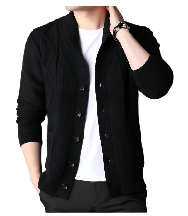 Men's Classic Cable Knit Cardigan | Premium Winter Collection