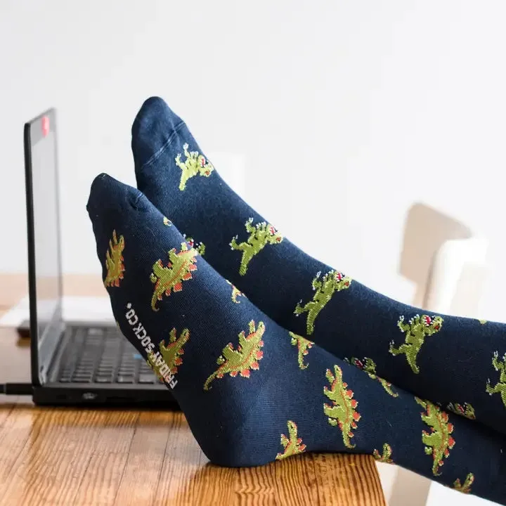 Men's Green Dino Socks