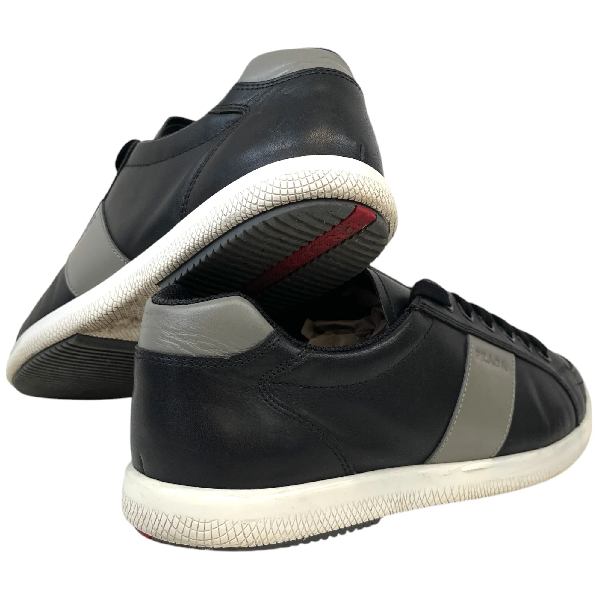 Men's Rubber Logo Low Trainers Black Size EU 41.5 / UK 7.5
