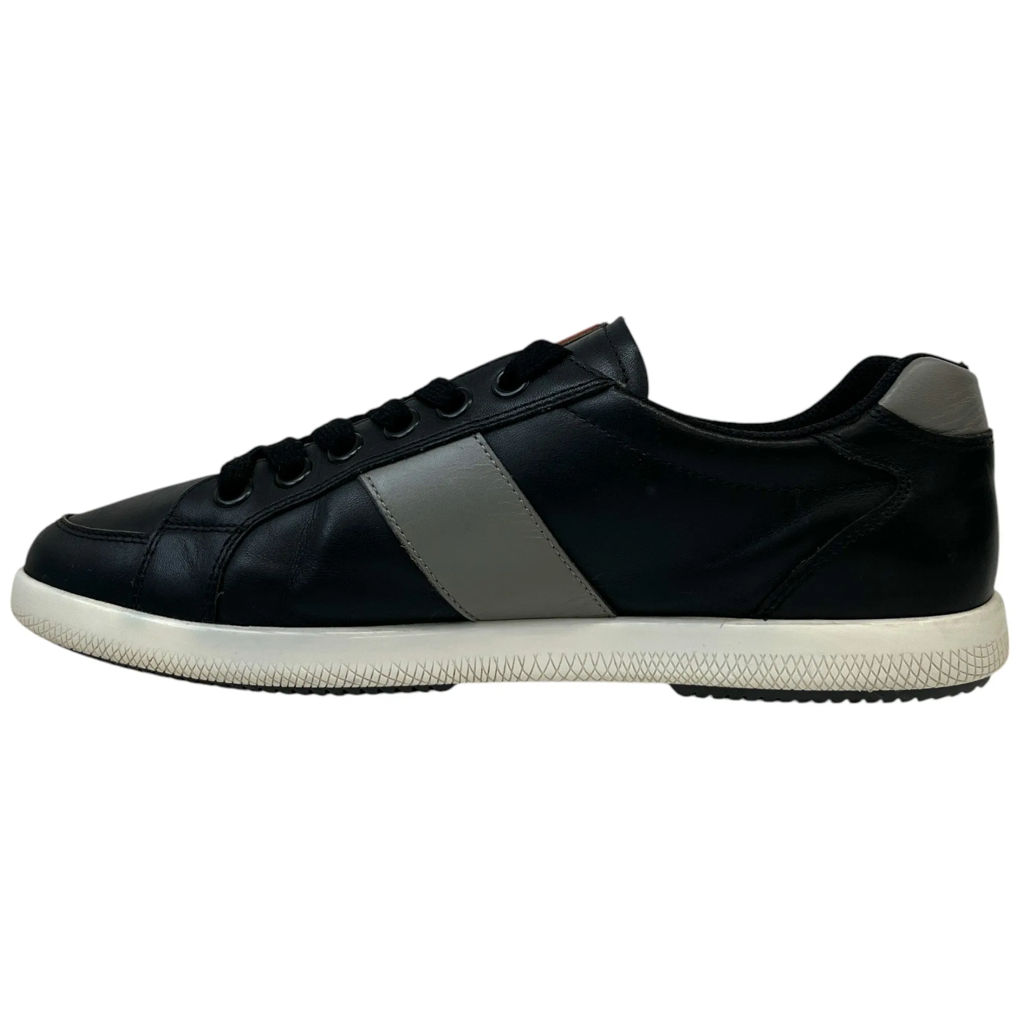 Men's Rubber Logo Low Trainers Black Size EU 41.5 / UK 7.5