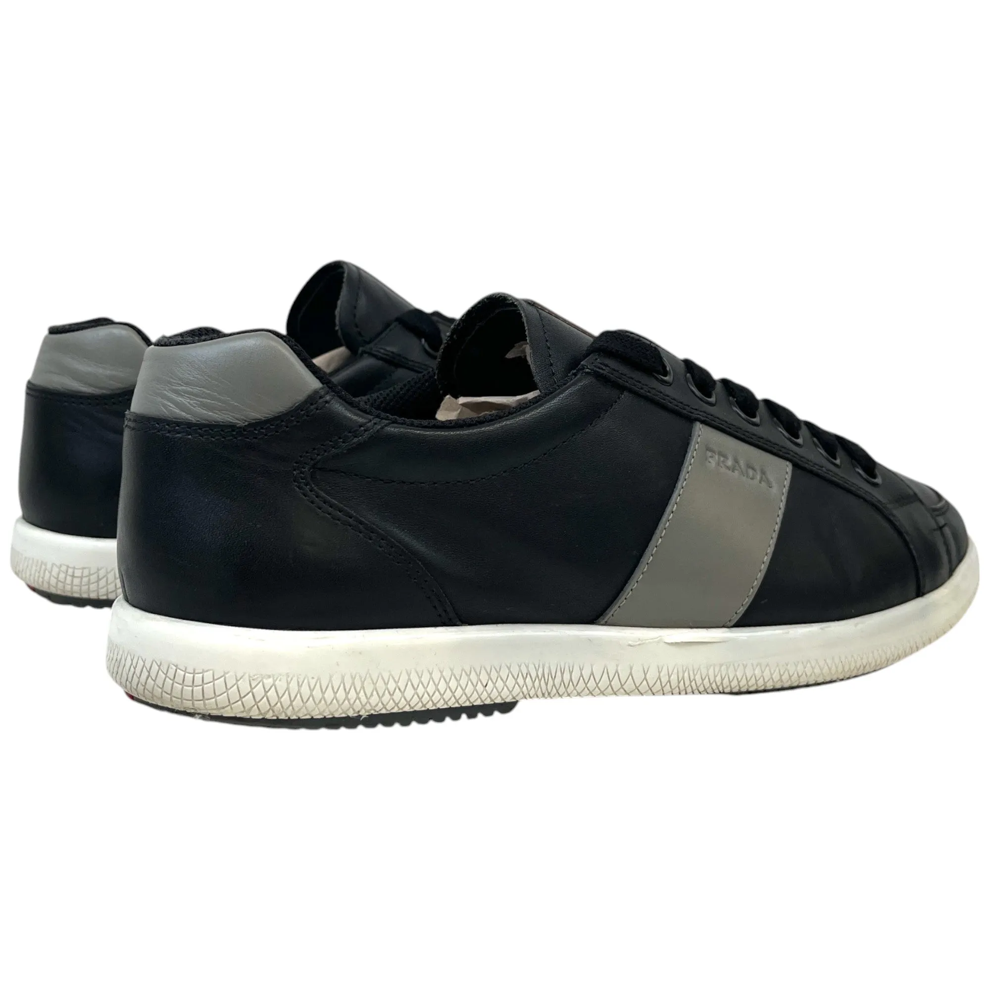 Men's Rubber Logo Low Trainers Black Size EU 41.5 / UK 7.5