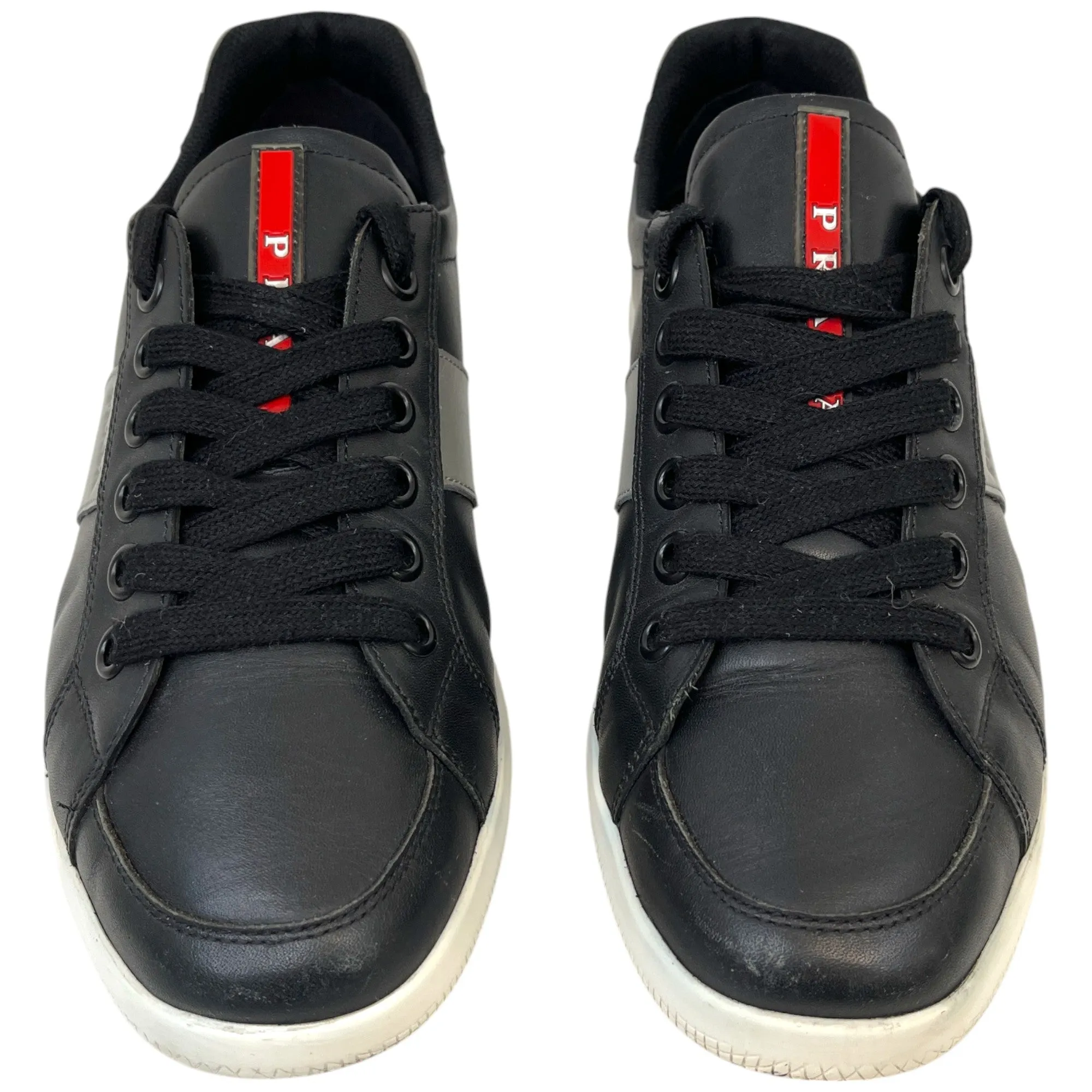 Men's Rubber Logo Low Trainers Black Size EU 41.5 / UK 7.5