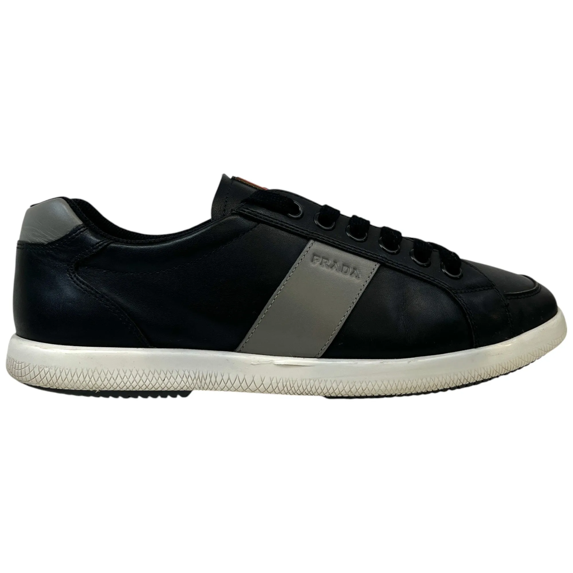 Men's Rubber Logo Low Trainers Black Size EU 41.5 / UK 7.5