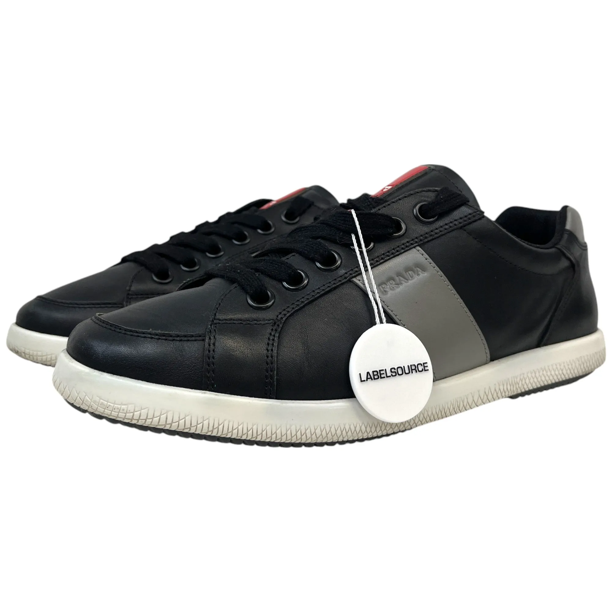 Men's Rubber Logo Low Trainers Black Size EU 41.5 / UK 7.5