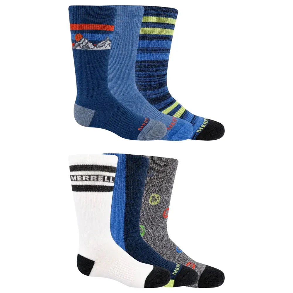 Merrell Kids Everyday Crew Sock 6 Pack Blast