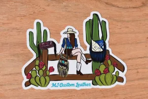 MJ Leather Designs Logo Sticker