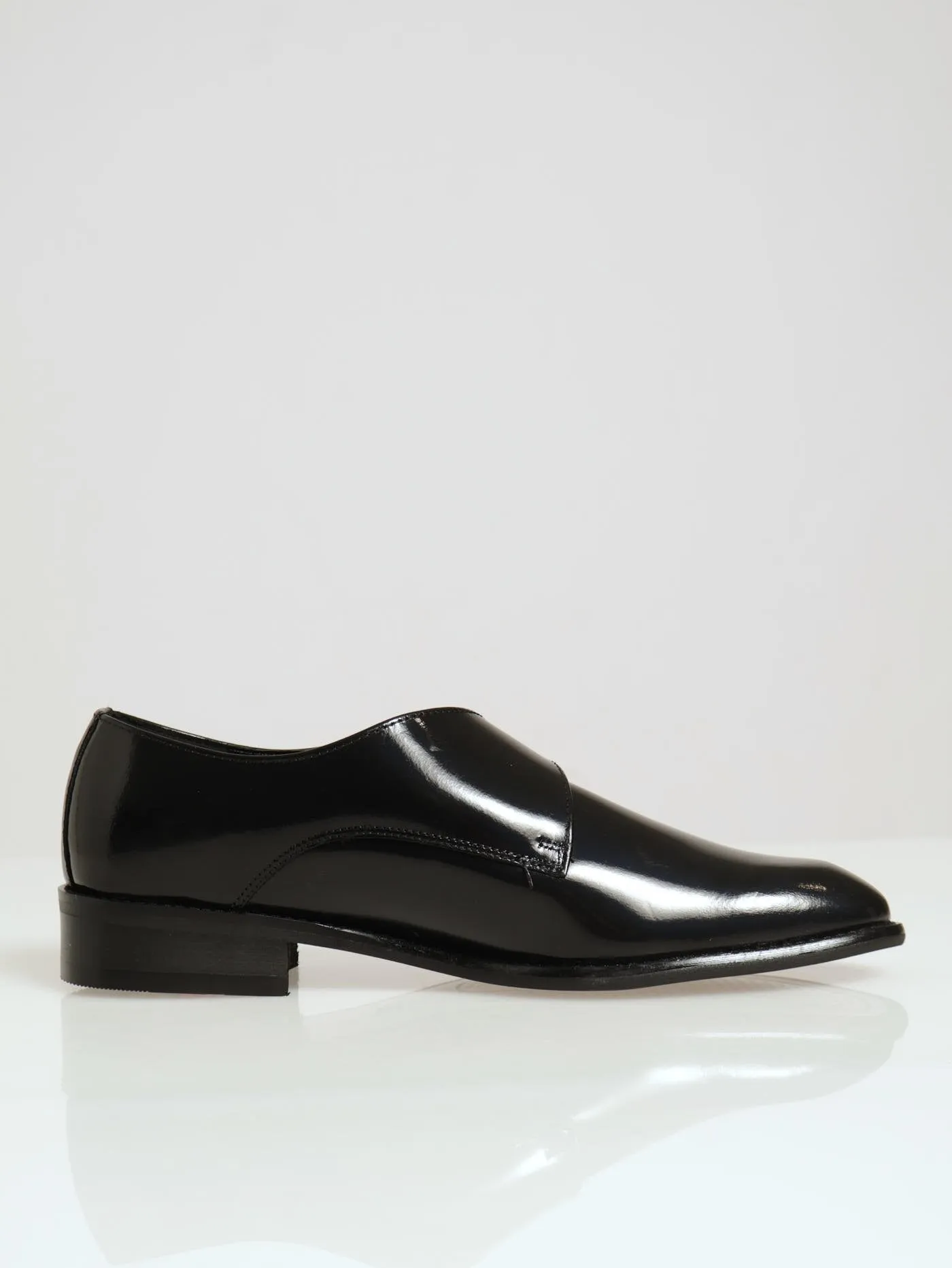 Monk Buckle Slip On Formal Shoe - Black