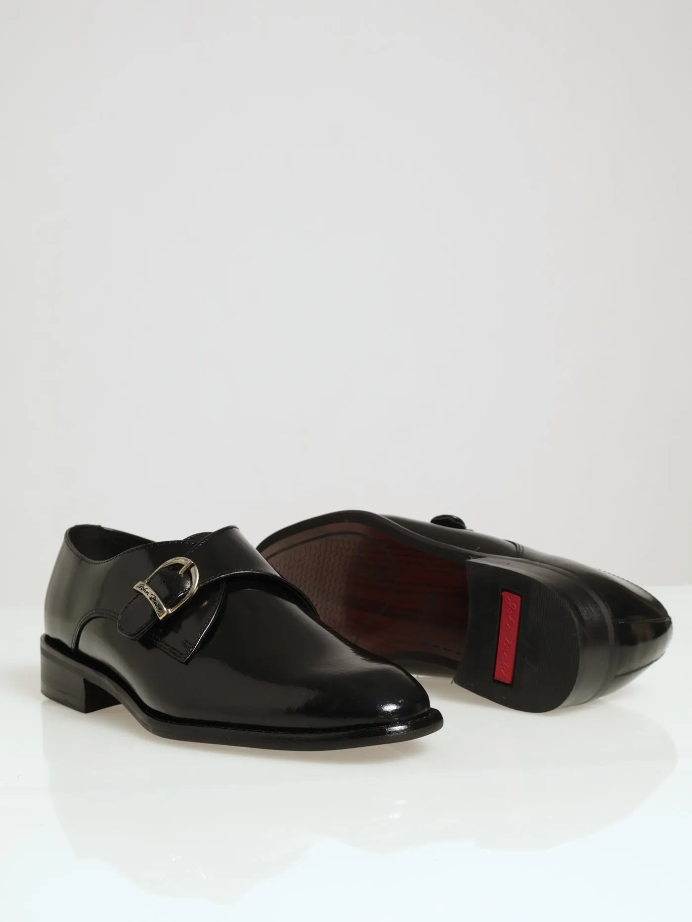 Monk Buckle Slip On Formal Shoe - Black