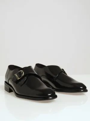 Monk Buckle Slip On Formal Shoe - Black