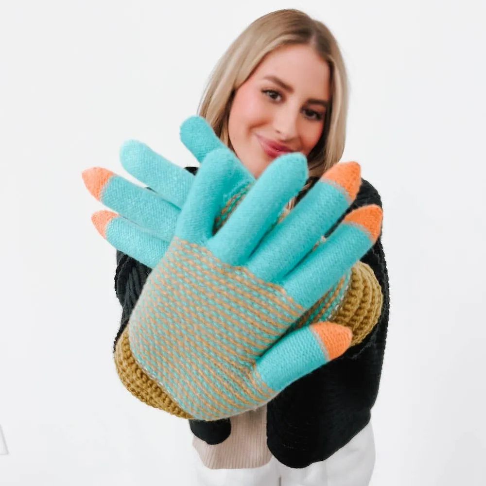 Multi Colored Kenize Knit Smart Gloves