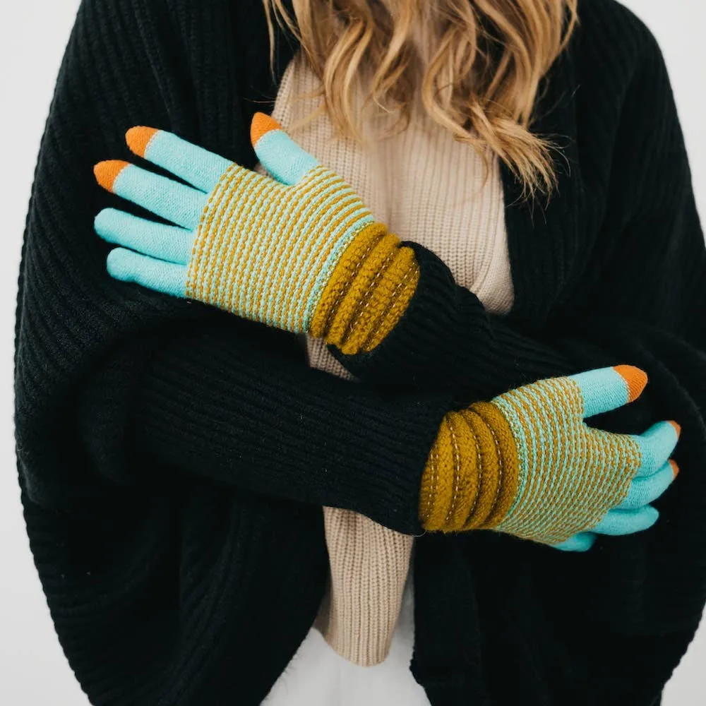 Multi Colored Kenize Knit Smart Gloves