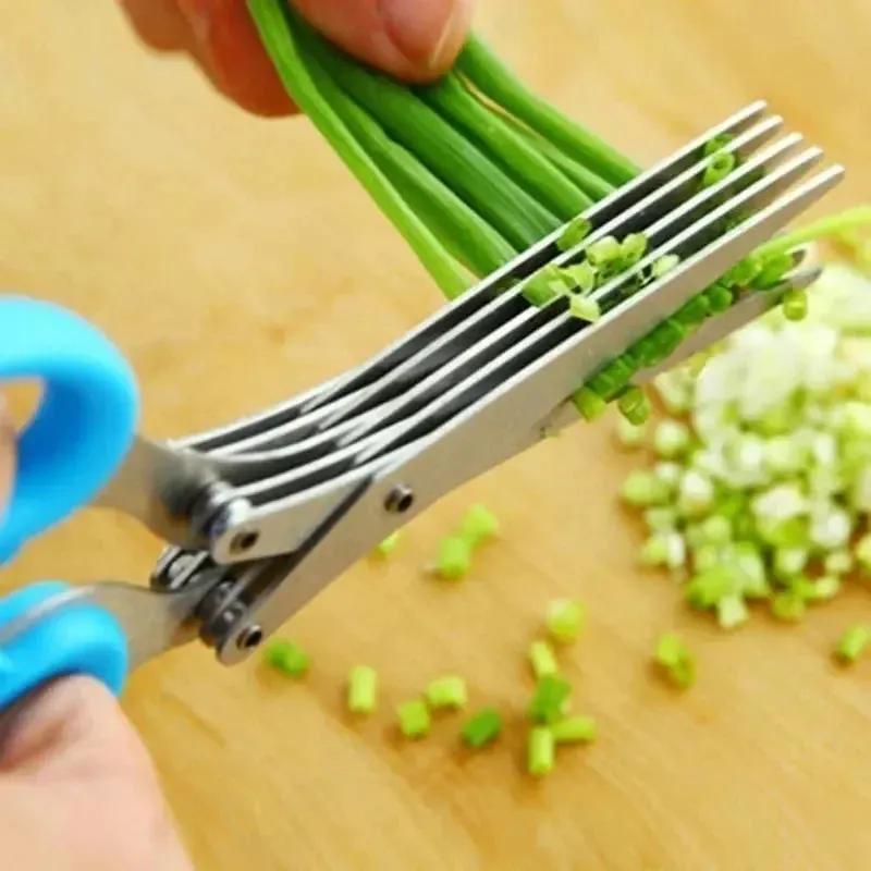 Multi-Layer Kitchen Scissors – Stainless Steel Vegetable Cutter