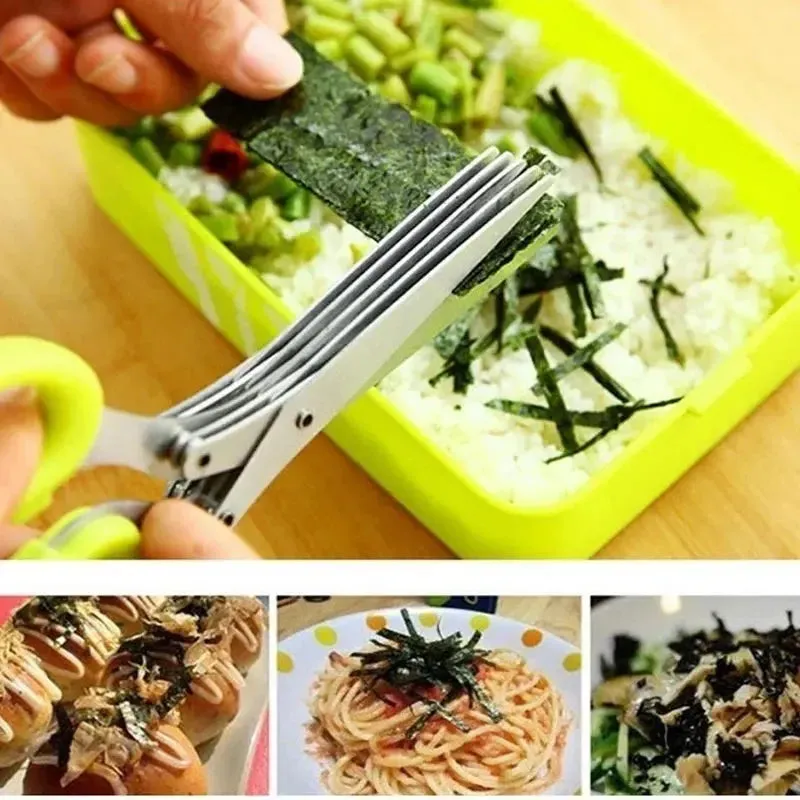 Multi-Layer Kitchen Scissors – Stainless Steel Vegetable Cutter