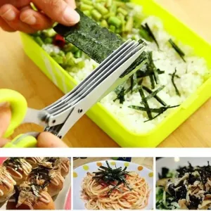 Multi-Layer Kitchen Scissors – Stainless Steel Vegetable Cutter