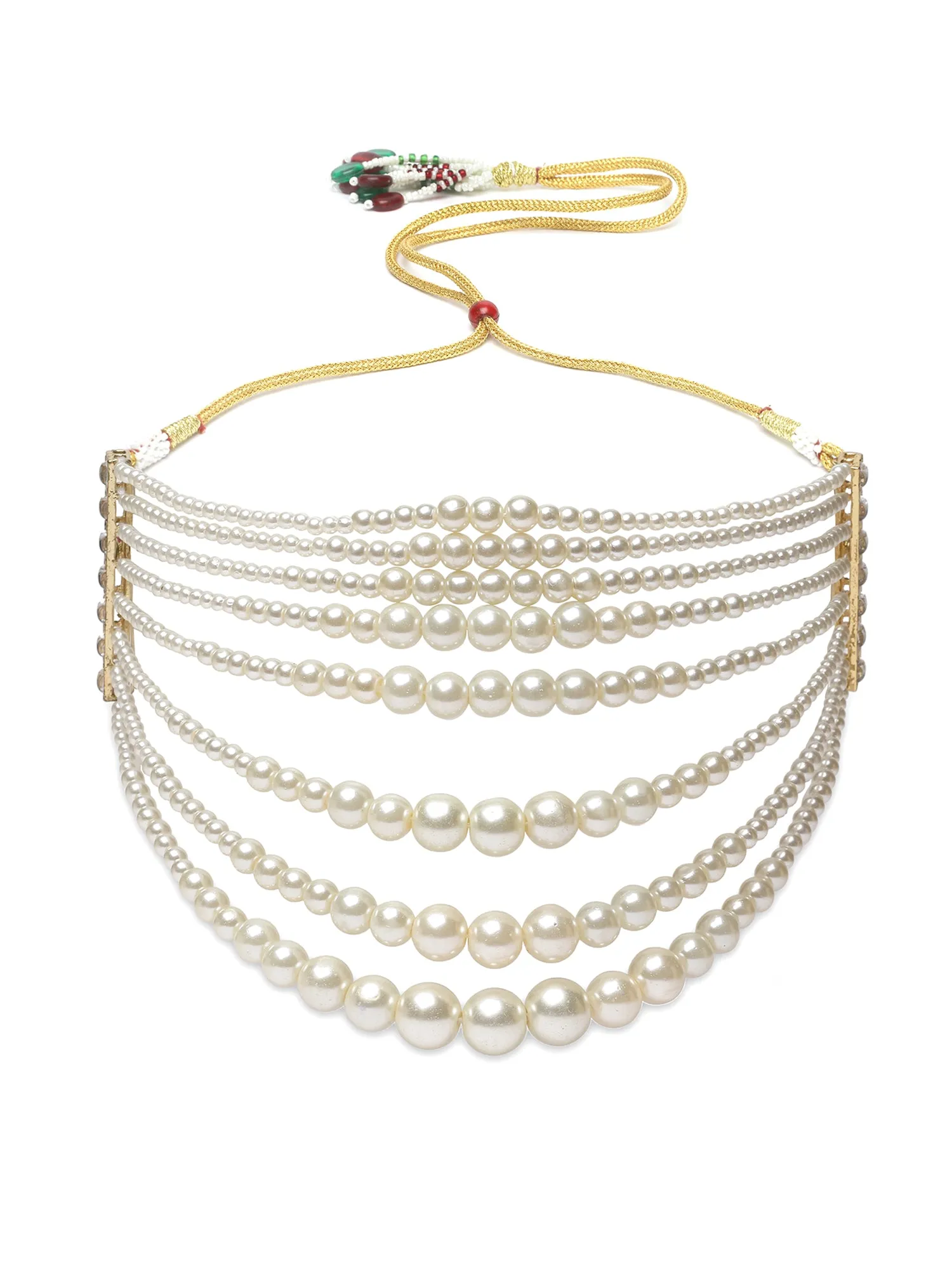 Multi layer Pearl Necklace Choker set