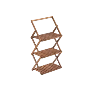 Naturehike Outdoor multi-layer shelf Three-layer Shelf - Wood grain