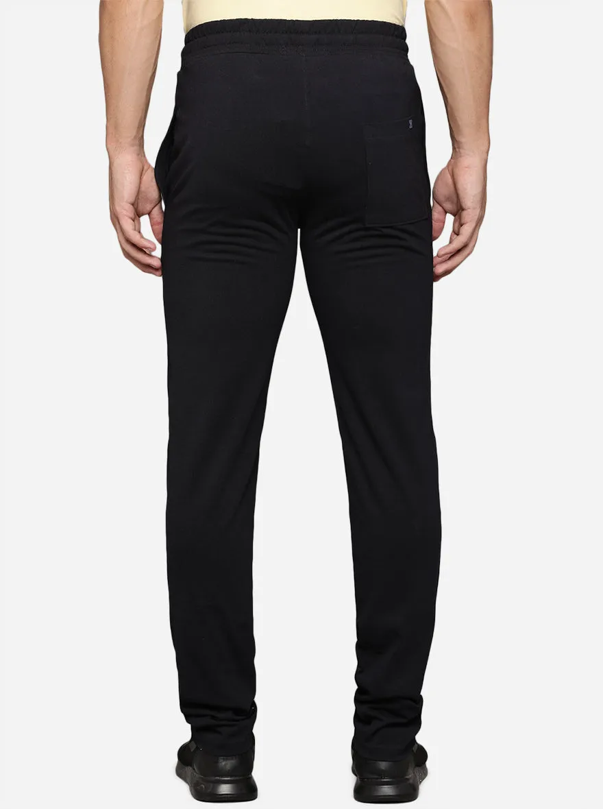 Navy Blue Solid Regular Fit Track Pant | JadeBlue