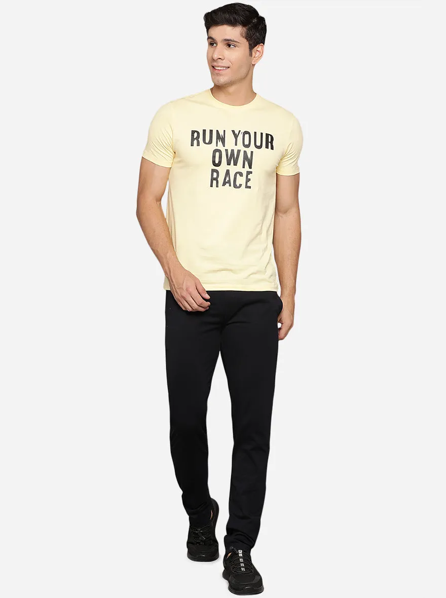 Navy Blue Solid Regular Fit Track Pant | JadeBlue