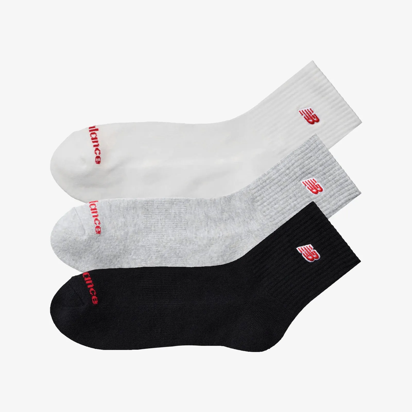 NB Patch Logo Ankle Socks (3 Pairs) - Multi
