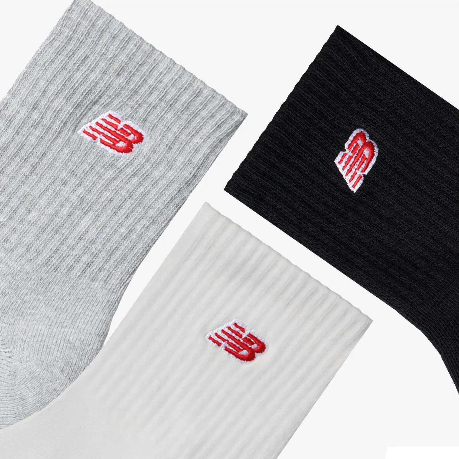 NB Patch Logo Ankle Socks (3 Pairs) - Multi
