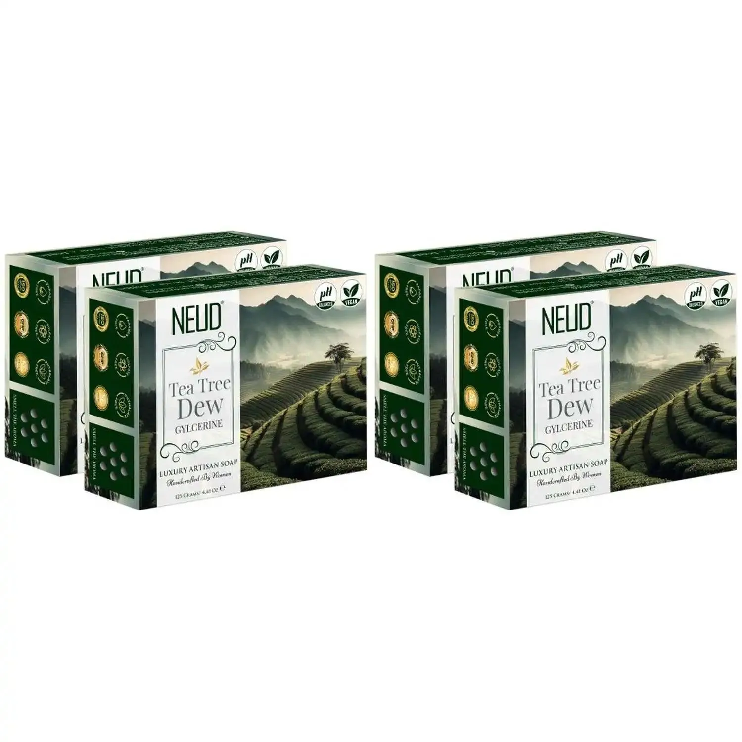NEUD Tea Tree Dew Glycerine Luxury Artisan pH-Balanced Handmade Soap 125g